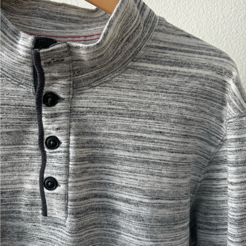 Men's Relwen Gray Henley Shirt - Picture 2 of 3